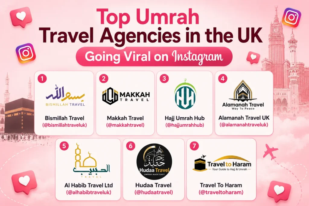 Top Umrah Travel Agencies in the UK Going Viral on Instagram